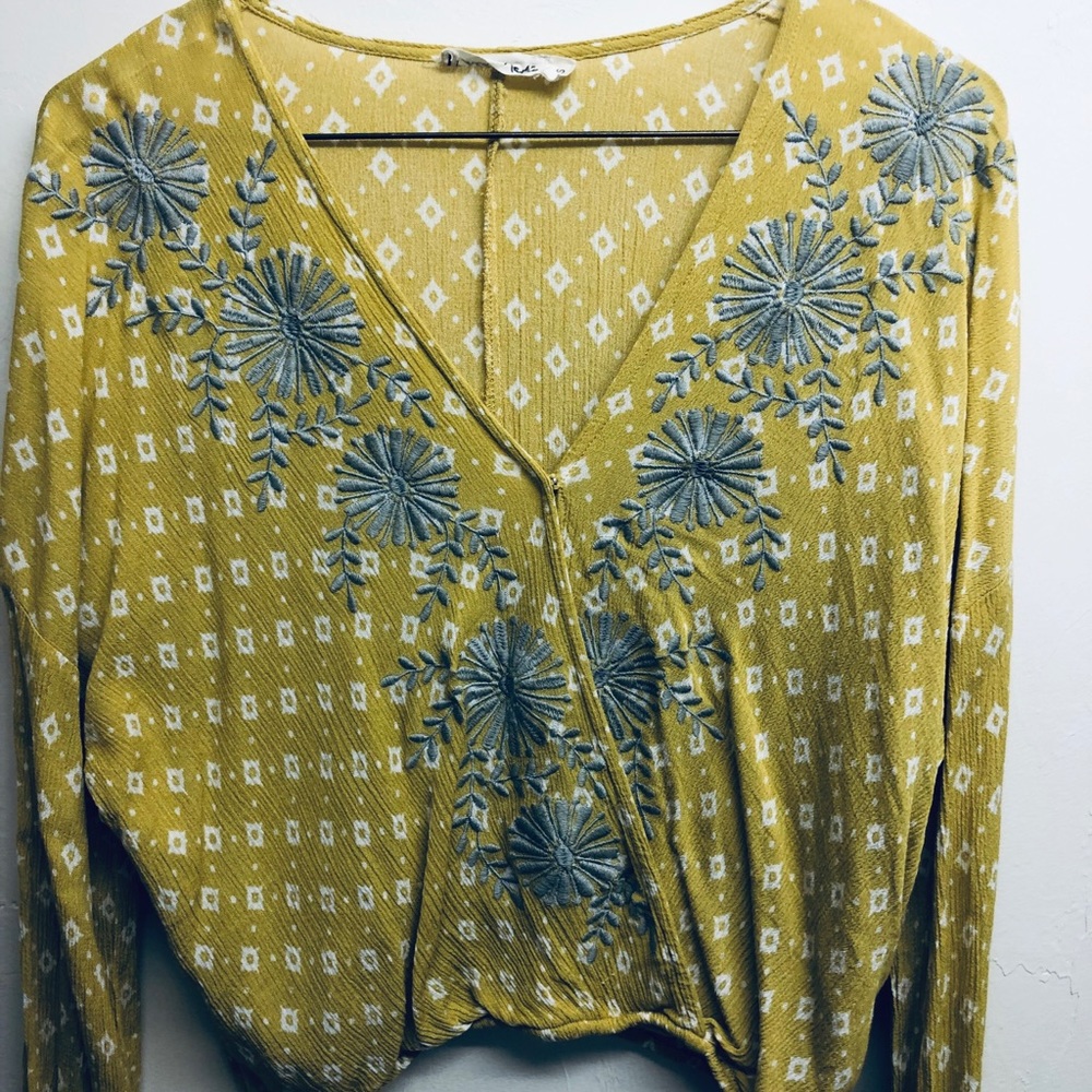 Long Sleeve Yellow Blouse
